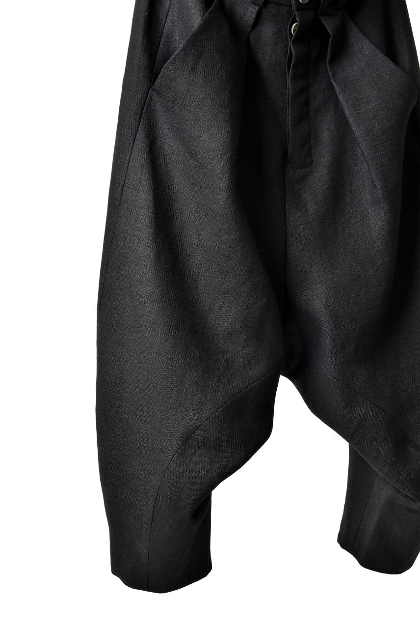画像をギャラリービューアに読み込む, SOSNOVSKA exclusive CLOWN STYLE LINEN PANTS (BLACK)