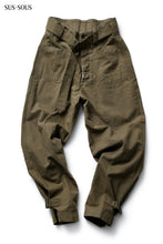 Load image into Gallery viewer, sus-sous motocycle belted trousers (KHAKI BEIGE)