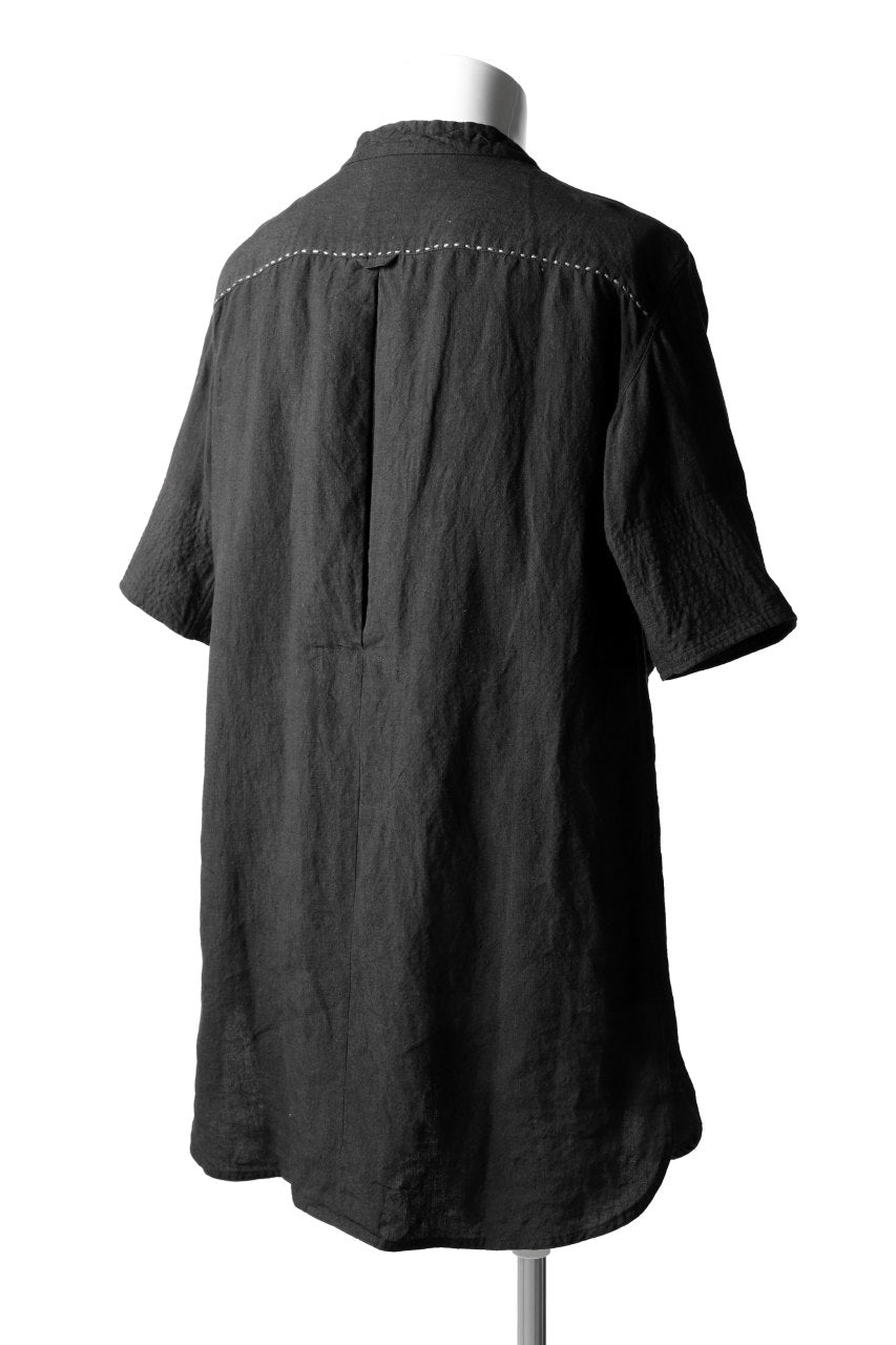 画像をギャラリービューアに読み込む, daska exclusive (tirel) cock shirt / sun-dried linen (BLACK)