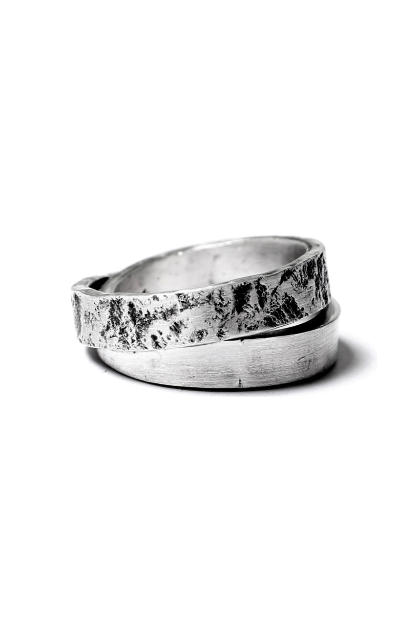 画像をギャラリービューアに読み込む, Holzpuppe Double banded Silver ring texture-1
