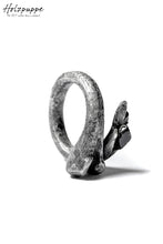 画像をギャラリービューアに読み込む, Holzpuppe exclusive Bone ring with Smoke Quartz