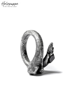 画像をギャラリービューアに読み込む, Holzpuppe exclusive Bone ring with Smoke Quartz