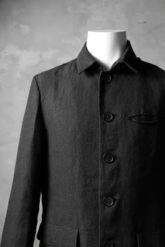 Load image into Gallery viewer, blackcrow shirt-collar 5B jacket / hemp (black)