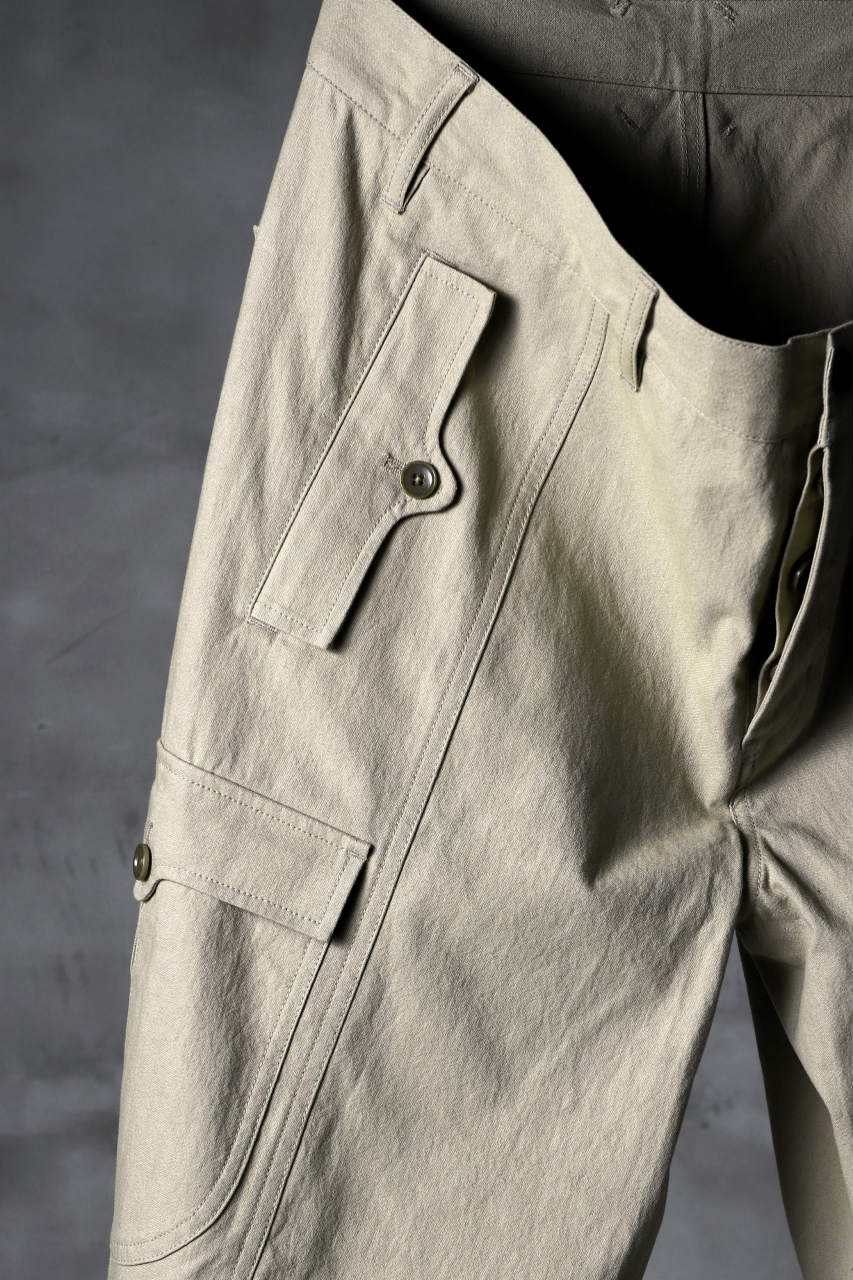 Load image into Gallery viewer, blackcrow worker pocket trousers / cotton woven (BEIGE)
