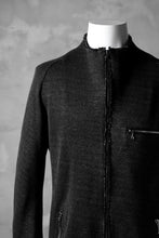 Load image into Gallery viewer, blackcrow raglan zip blouson / cotton&hemp double faces (charcoal)