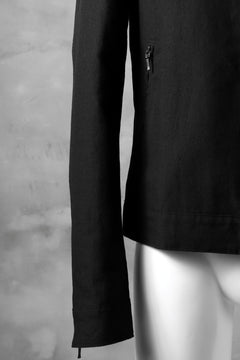 Load image into Gallery viewer, blackcrow riders zip jacket / linen&nylon woven (black)