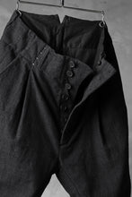 Load image into Gallery viewer, KLASICA DARK CHECK SABRON WIDE TROUSERS / WASH OUT MIX WEAVE (DARK CHECK)