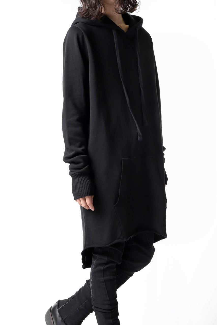 画像をギャラリービューアに読み込む, thomkrom BRUSHED BACK LONG HOODIE / FRENCH-TERRY (BLACK)