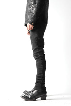 画像をギャラリービューアに読み込む, thomkrom OVERLOCKED BIAS FRONT SKINNY / STRETCH DENIM (BLACK)