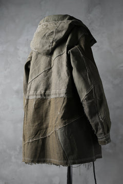 画像をギャラリービューアに読み込む, BACKLASH x LOOM exclusive RECONSTRUCTIVE HOODED JACKET / VINTAGE MILITARY CANVAS