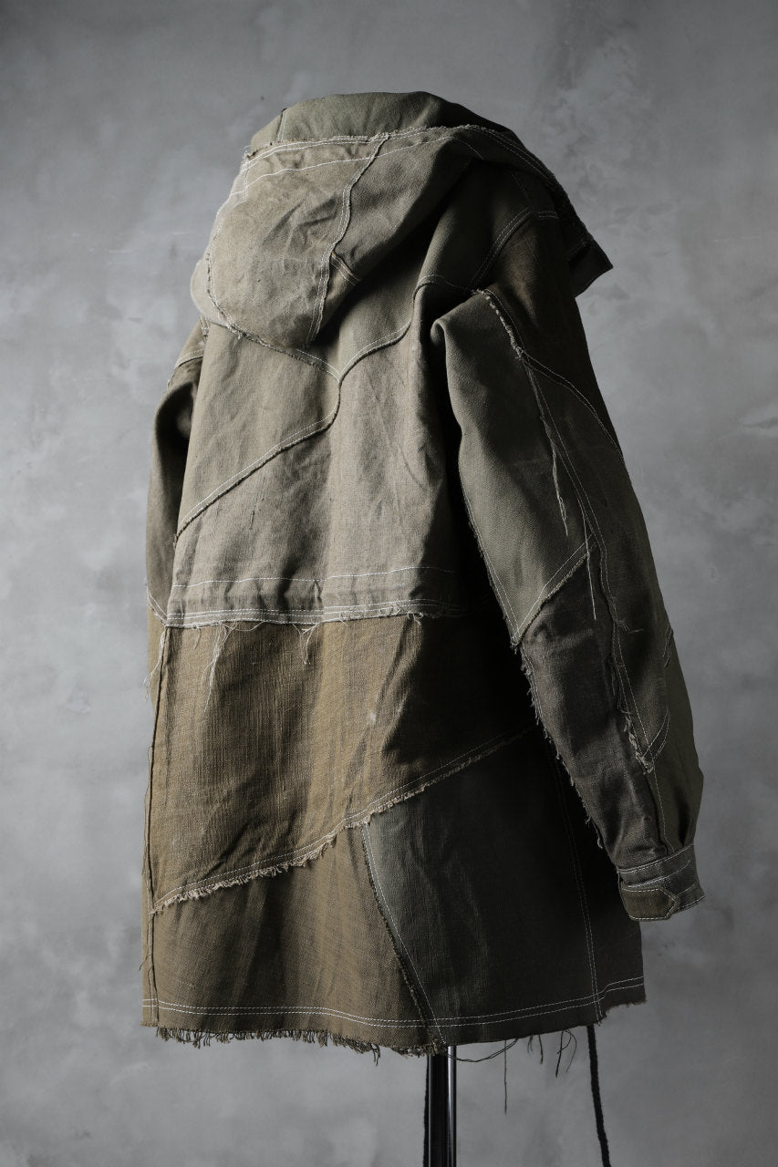 画像をギャラリービューアに読み込む, BACKLASH x LOOM exclusive RECONSTRUCTIVE HOODED JACKET / VINTAGE MILITARY CANVAS