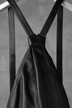 画像をギャラリービューアに読み込む, discord Yohji Yamamoto TUCKED LEATHER BACKPACK (BLACK)