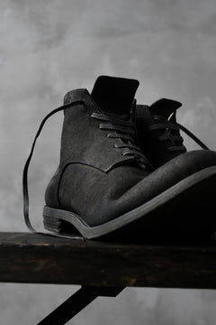 画像をギャラリービューアに読み込む, prtl "one make" Lace Up Boots (JAPAN Cow Reversed Leather / Hand Dyed BLACK)