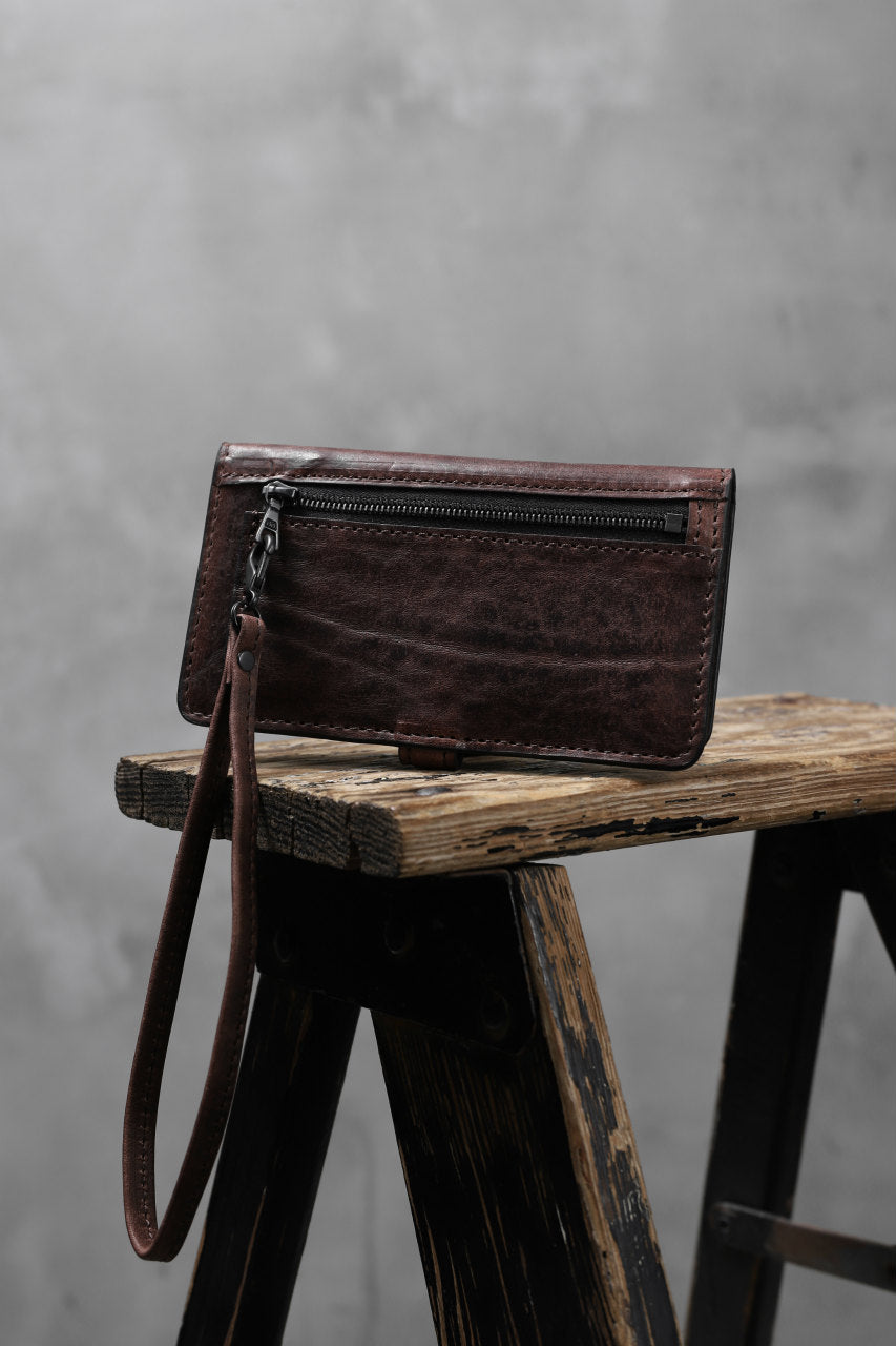 Load image into Gallery viewer, ISAMU KATAYAMA BACKLASH SMART PHONE CASE/PURSE / ITALY DOUBLE SHOULDER (DARK BROWN)