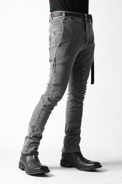 画像をギャラリービューアに読み込む, thomkrom OVER LOCKED SLIM TROUSERS / FADE STRETCH DENIM (LIGHT GREY)