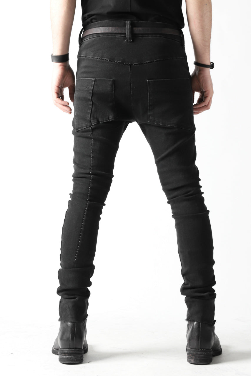 画像をギャラリービューアに読み込む, thomkrom OVER LOCKED SKINNY TROUSERS / FADE STRETCH DENIM (BLACK)