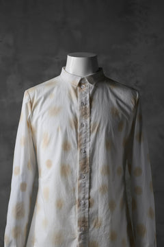 画像をギャラリービューアに読み込む, Aleksandr Manamis Raw Hallf Collar Shirt / Tea Stain Dot