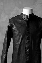 Load image into Gallery viewer, ISAMU KATAYAMA BACKLASH exclusive LEATHER SHIRT / ITALY SHOULDER 0.6mm (BLACK)