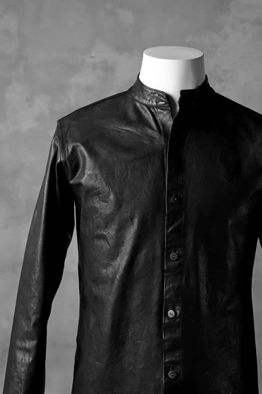 Load image into Gallery viewer, ISAMU KATAYAMA BACKLASH exclusive LEATHER SHIRT / ITALY SHOULDER 0.6mm (BLACK)