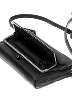 画像をギャラリービューアに読み込む, discord Yohji Yamamoto CLASP ZIP WALLET with SHOULDER STRAP (BLACK)