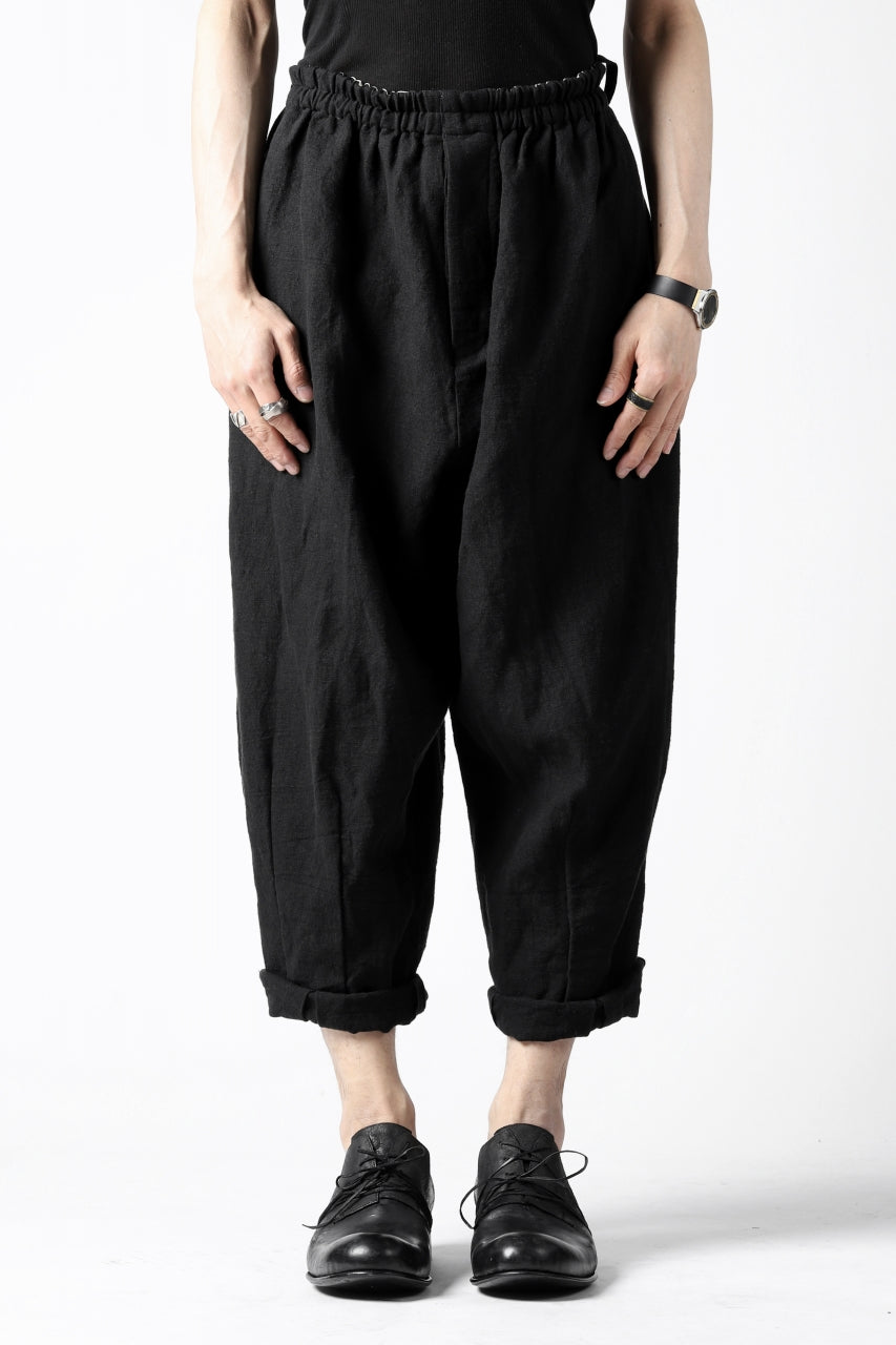 画像をギャラリービューアに読み込む, YUTA MATSUOKA easy darts pants / sofa linen (black)