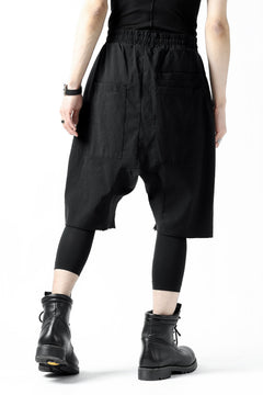 画像をギャラリービューアに読み込む, thomkrom RADICAL ZIP-POC DROPCROTCH SHORTS (BLACK)