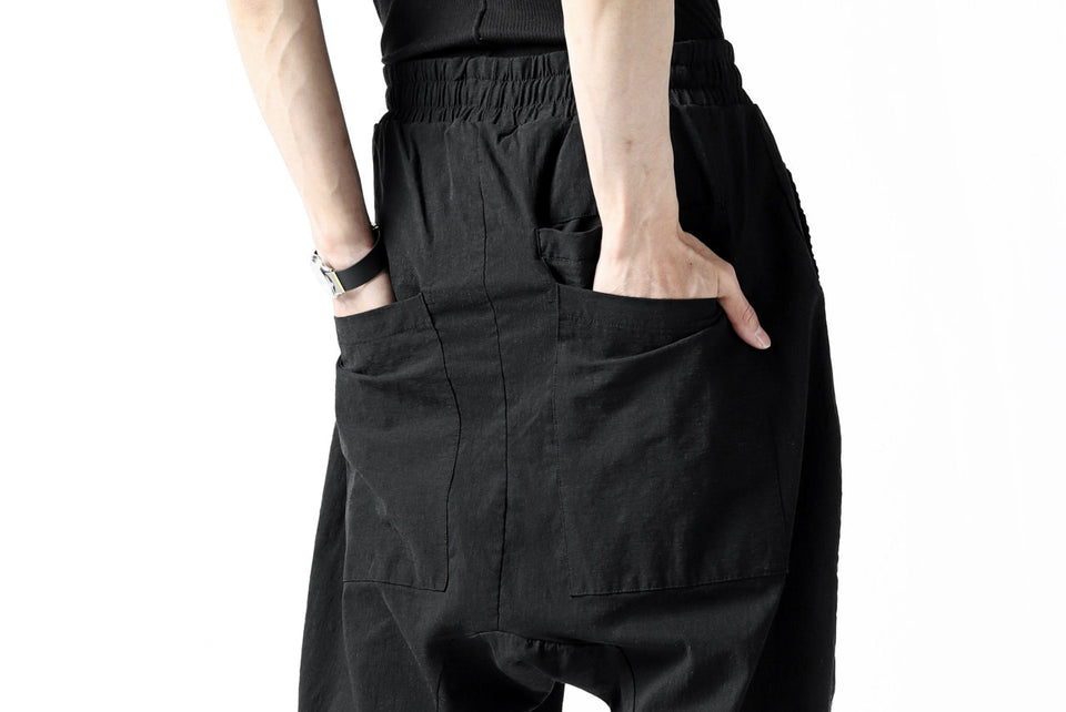 画像をギャラリービューアに読み込む, thomkrom RADICAL ZIP-POC DROPCROTCH SHORTS (BLACK)