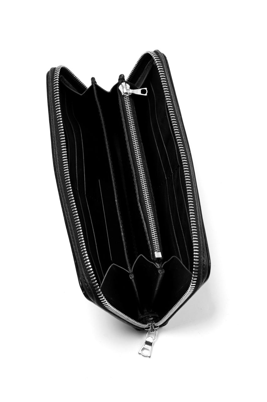 Load image into Gallery viewer, ISAMU KATAYAMA BACKLASH exclusive ROUND FASTNER WALLET / ITALIAN DOUBLE SHOULDER (WRINKLE PROCESS)