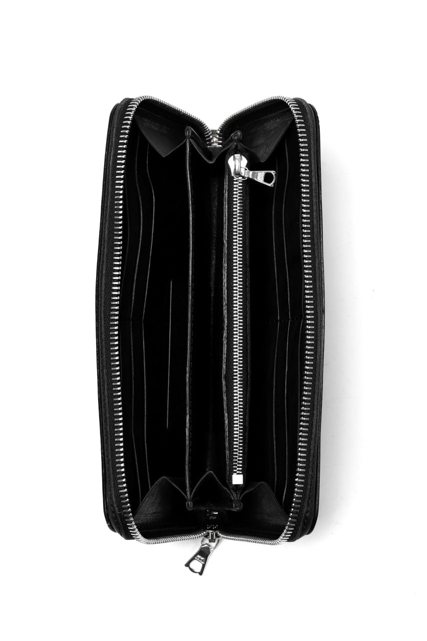 Load image into Gallery viewer, ISAMU KATAYAMA BACKLASH exclusive ROUND FASTNER WALLET / ITALIAN DOUBLE SHOULDER (WRINKLE PROCESS)