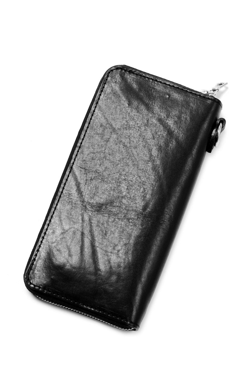 Load image into Gallery viewer, ISAMU KATAYAMA BACKLASH exclusive ROUND FASTNER WALLET / ITALIAN DOUBLE SHOULDER (WRINKLE PROCESS)