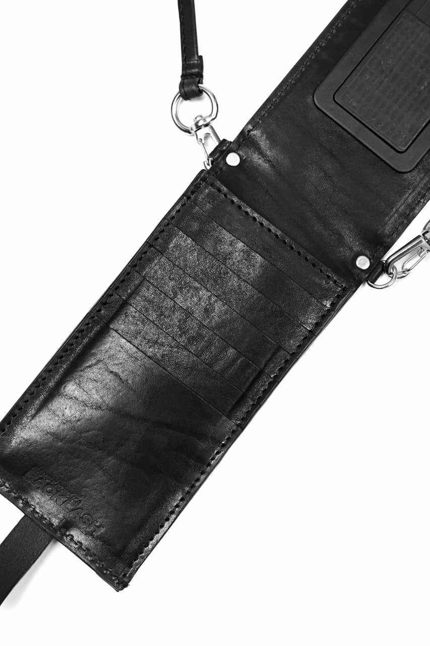 画像をギャラリービューアに読み込む, ISAMU KATAYAMA BACKLASH WALLET PHONE-HOLDER / ITALY DOUBLE SHOULDER (BLACK)