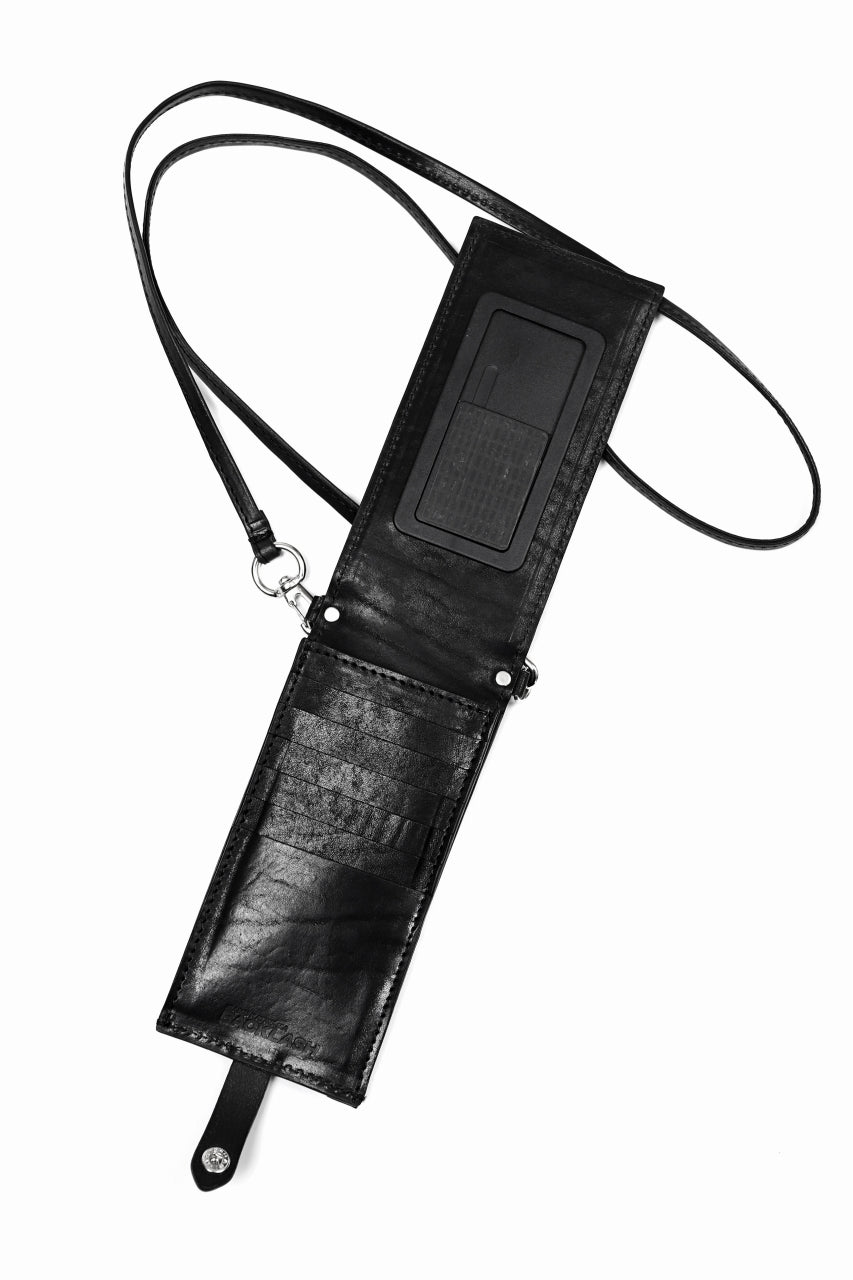画像をギャラリービューアに読み込む, ISAMU KATAYAMA BACKLASH WALLET PHONE-HOLDER / ITALY DOUBLE SHOULDER (BLACK)