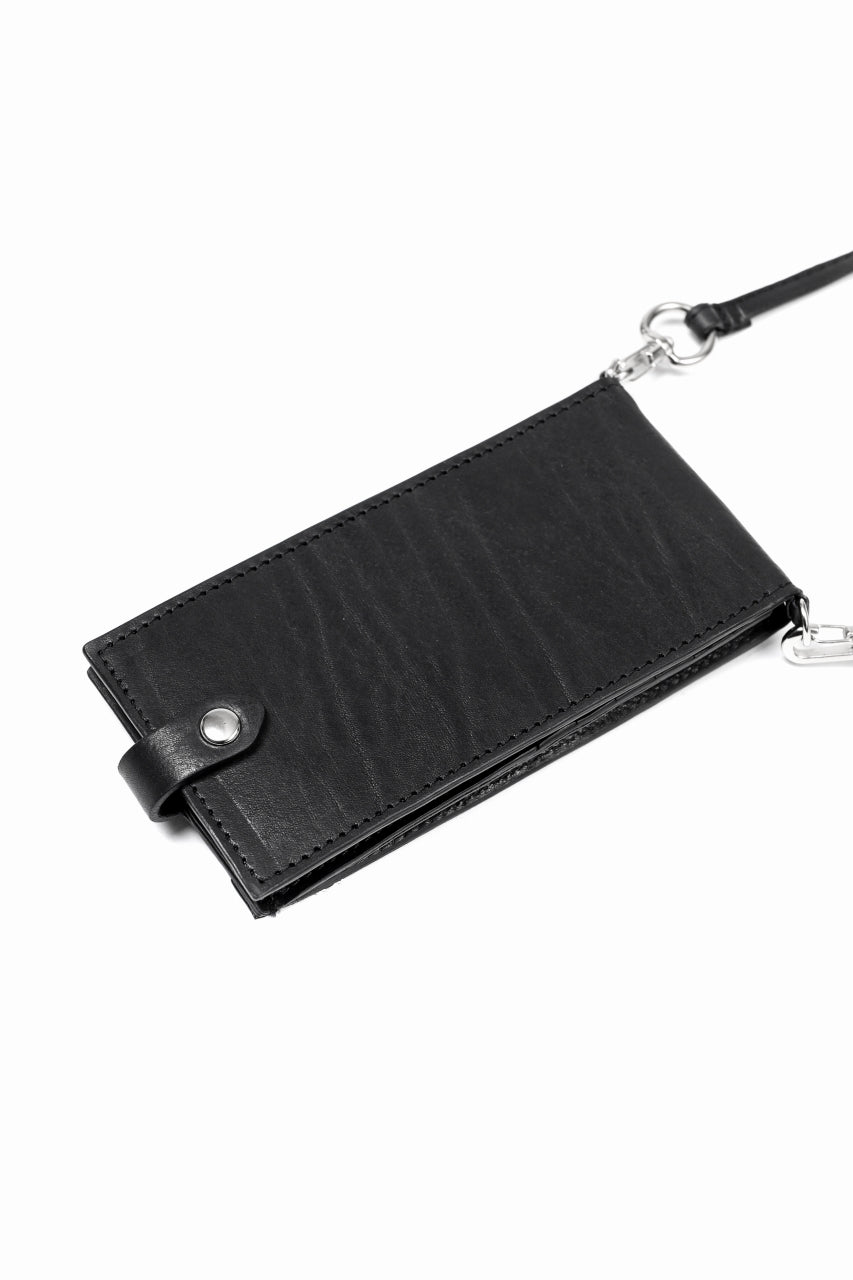 画像をギャラリービューアに読み込む, ISAMU KATAYAMA BACKLASH WALLET PHONE-HOLDER / ITALY DOUBLE SHOULDER (BLACK)