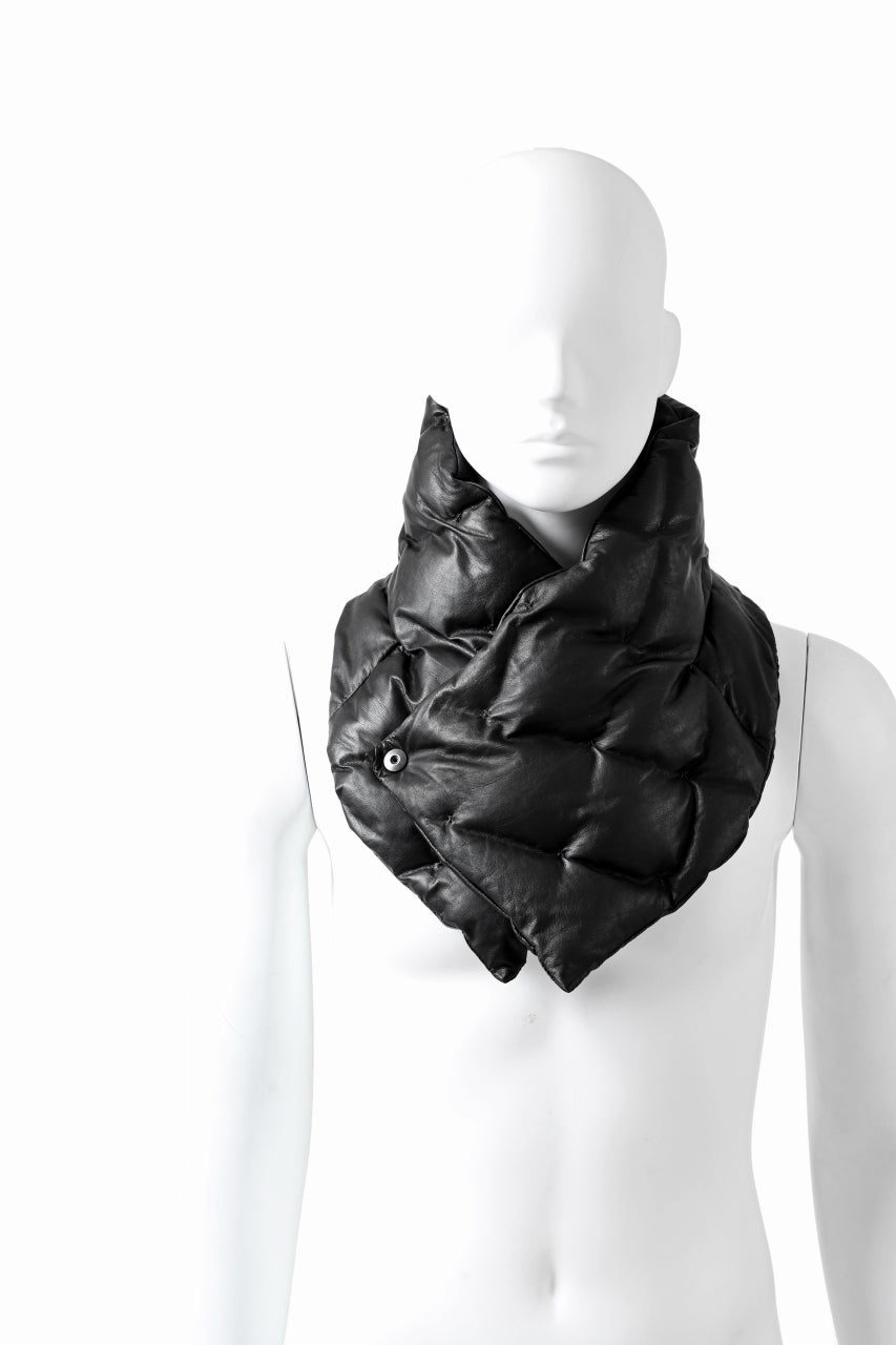 Load image into Gallery viewer, ISAMU KATAYAMA BACKLASH DOWN MUFFLER / KANGAROO + POLISH WHITE GOOSE (BLACK)