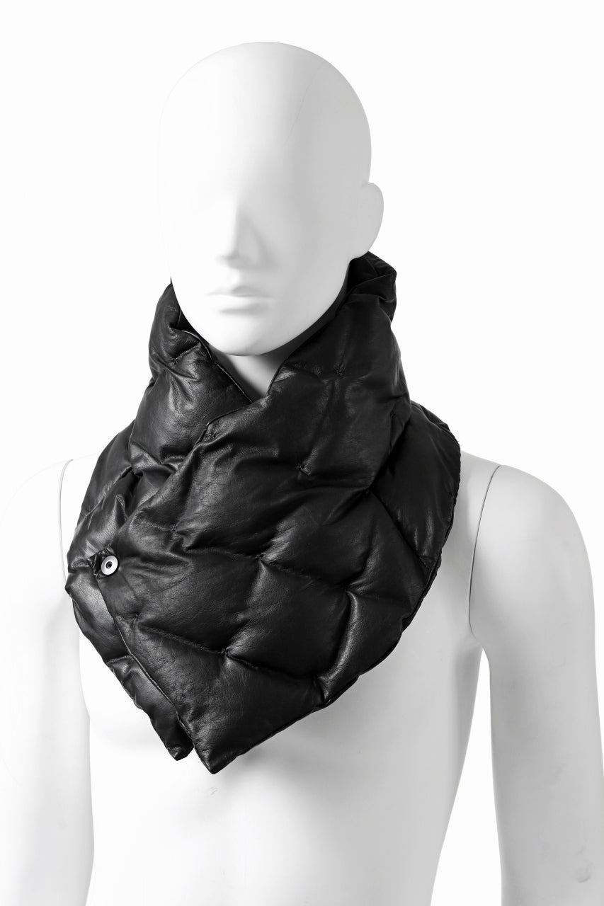 Load image into Gallery viewer, ISAMU KATAYAMA BACKLASH DOWN MUFFLER / KANGAROO + POLISH WHITE GOOSE (BLACK)