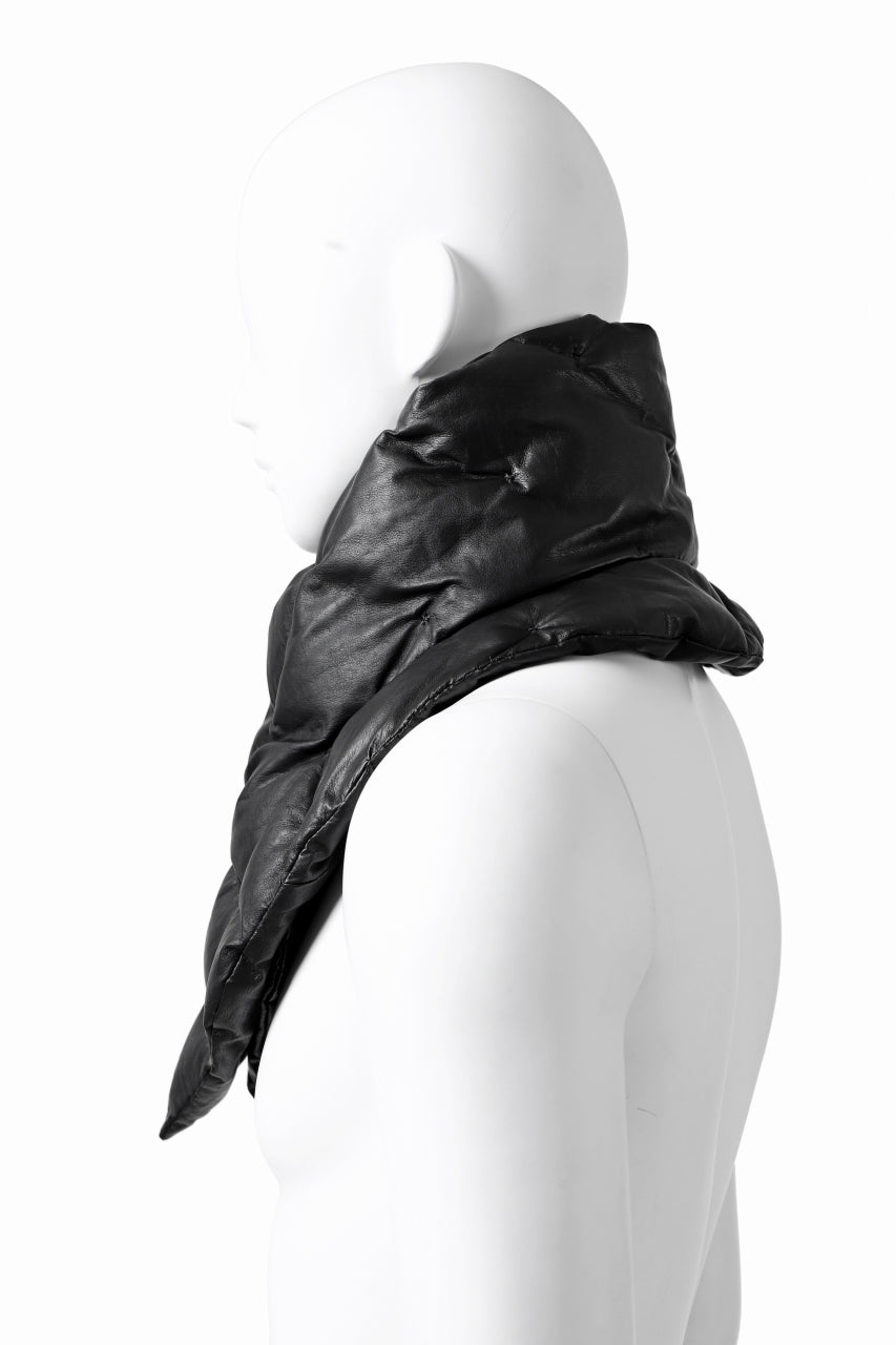 Load image into Gallery viewer, ISAMU KATAYAMA BACKLASH DOWN MUFFLER / KANGAROO + POLISH WHITE GOOSE (BLACK)