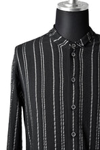 画像をギャラリービューアに読み込む, SOSNOVSKA LONG STRIPED SHIRT (BLACK×SILVER STRIPE)