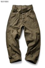 Load image into Gallery viewer, sus-sous motocycle belted trousers (KHAKI BEIGE)