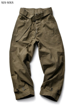 Load image into Gallery viewer, sus-sous motocycle belted trousers (KHAKI BEIGE)