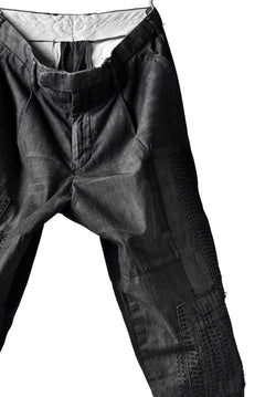 Load image into Gallery viewer, ISAMU KATAYAMA BACKLASH BORO TAPERED PANTS (BLACK)