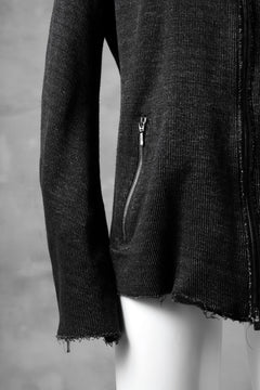 Load image into Gallery viewer, blackcrow raglan zip blouson / cotton&hemp double faces (charcoal)