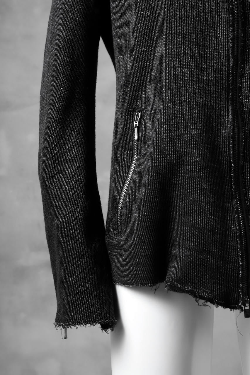 Load image into Gallery viewer, blackcrow raglan zip blouson / cotton&hemp double faces (charcoal)