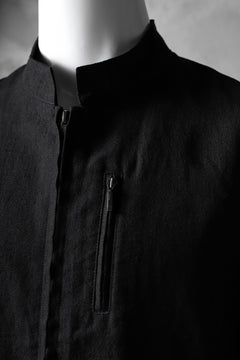Load image into Gallery viewer, blackcrow riders zip jacket / linen&nylon woven (black)