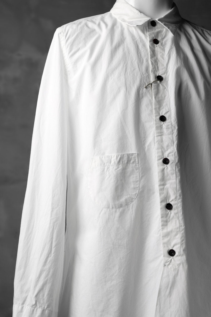 画像をギャラリービューアに読み込む, KLASICA SABRON BUTTON FRY SHIRT / TYPE-WRITER CLOTH (WHITE)
