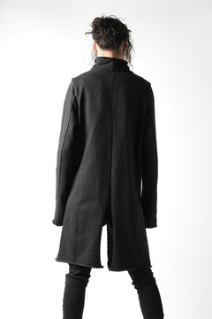 画像をギャラリービューアに読み込む, thomkrom STAND NECK ZIP COAT / HEAVY JERSEY (BLACK)