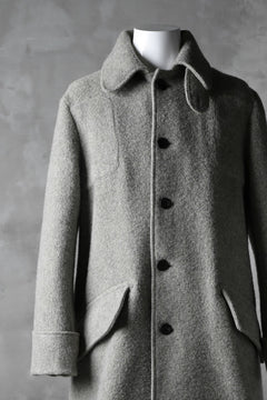 画像をギャラリービューアに読み込む, sus-sous foot guards great coat / W100 Harris melton raised washer (TOP GREY BEIGE)