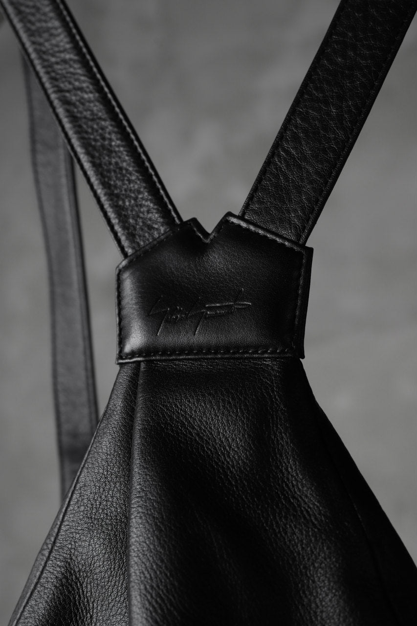 画像をギャラリービューアに読み込む, discord Yohji Yamamoto TUCKED LEATHER BACKPACK (BLACK)