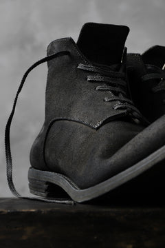 画像をギャラリービューアに読み込む, prtl "one make" Lace Up Boots (JAPAN Cow Reversed Leather / Hand Dyed BLACK)