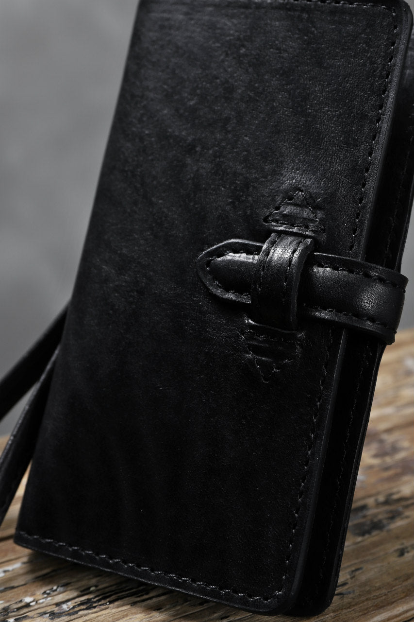 Load image into Gallery viewer, ISAMU KATAYAMA BACKLASH SMART PHONE CASE/PURSE / ITALY DOUBLE SHOULDER (BLACK)