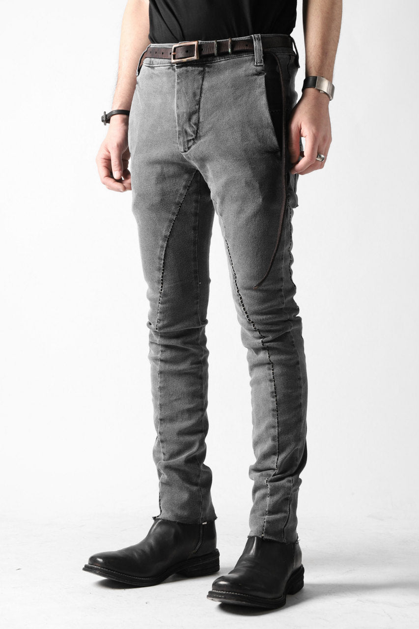 画像をギャラリービューアに読み込む, thomkrom OVER LOCKED SLIM TROUSERS / FADE STRETCH DENIM (LIGHT GREY)